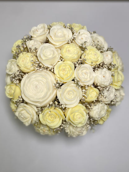 Yellow & white wax Melt Arrangement