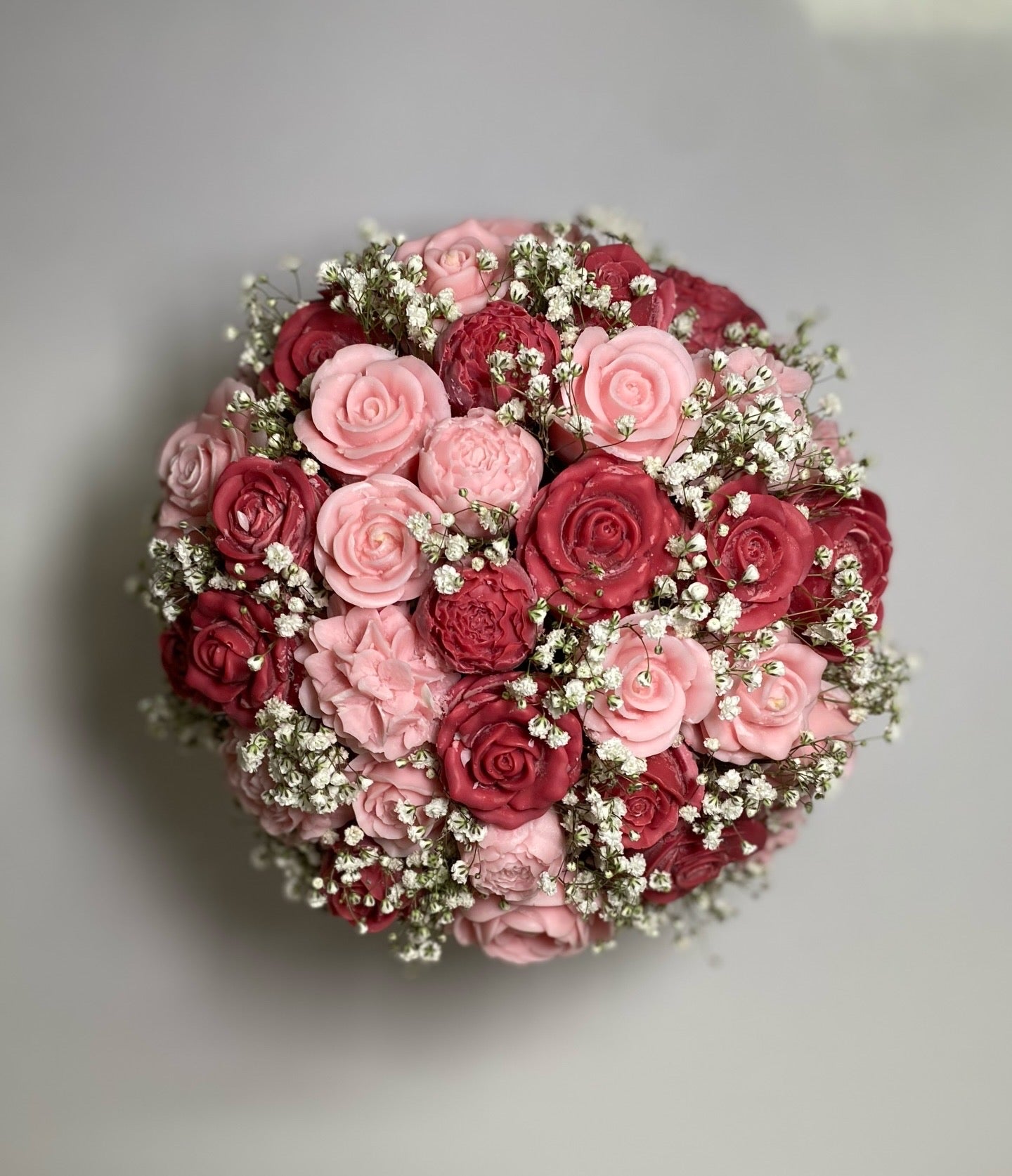 Light pink & Red Wax Melt Arrangement