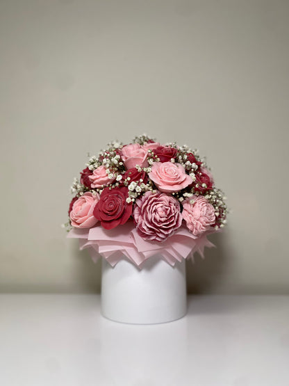 Light pink & Red Wax Melt Arrangement