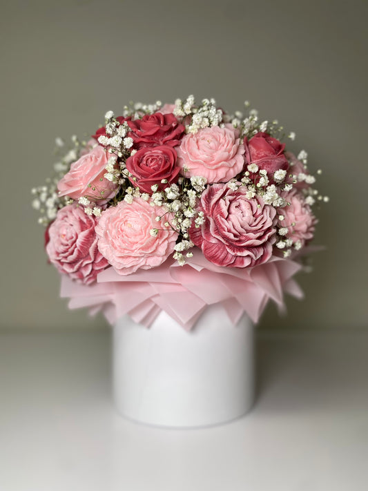 Light pink & Red Wax Melt Arrangement