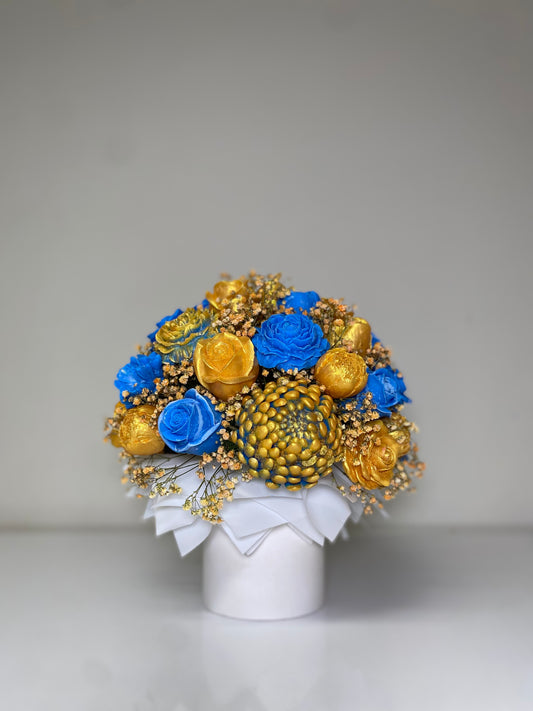 Sparkling gold with any color Wax Melt Arrangement