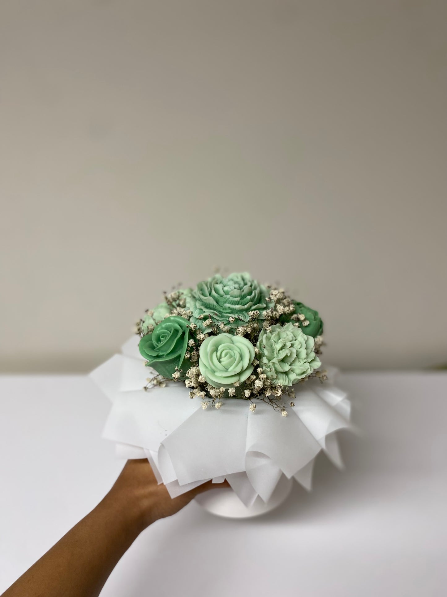 Green Wax Melt Arrangement