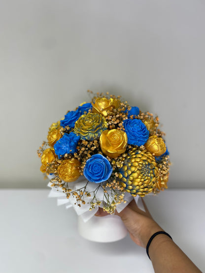 Sparkling gold with any color Wax Melt Arrangement