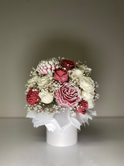 Red & white wax Melt Arrangement