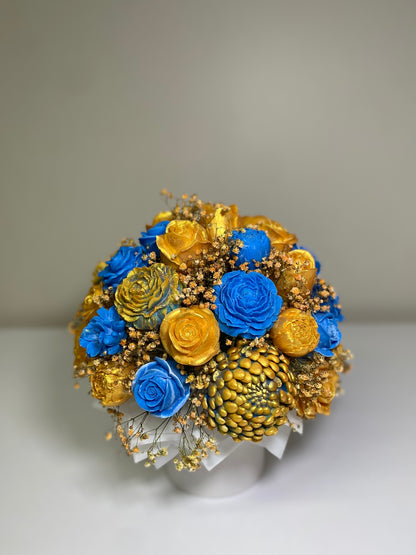 Sparkling gold with any color Wax Melt Arrangement