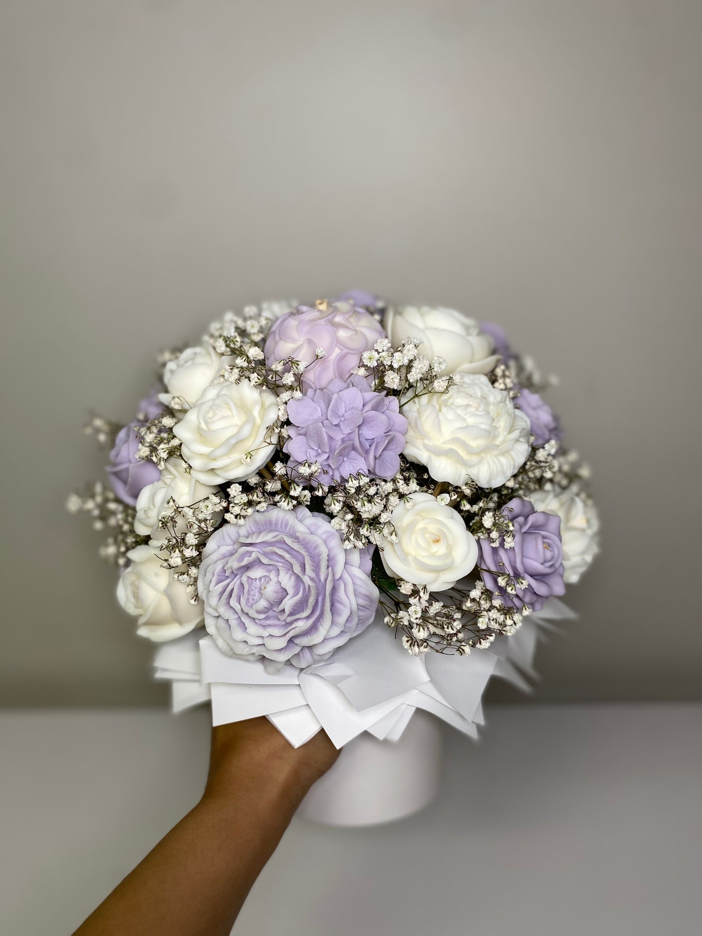 Lavender & white wax Melt Arrangement