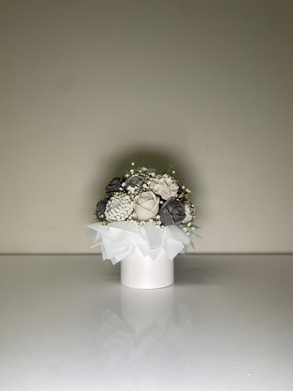 Gray & white Wax Melt Arrangement