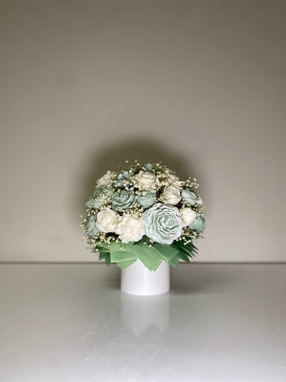 Mint green & white wax Melt Arrangement